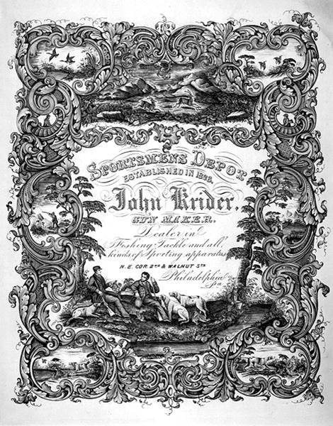 Advertisment for John Kreider, Gun Maker, Philadelphia, c.1860 by American School