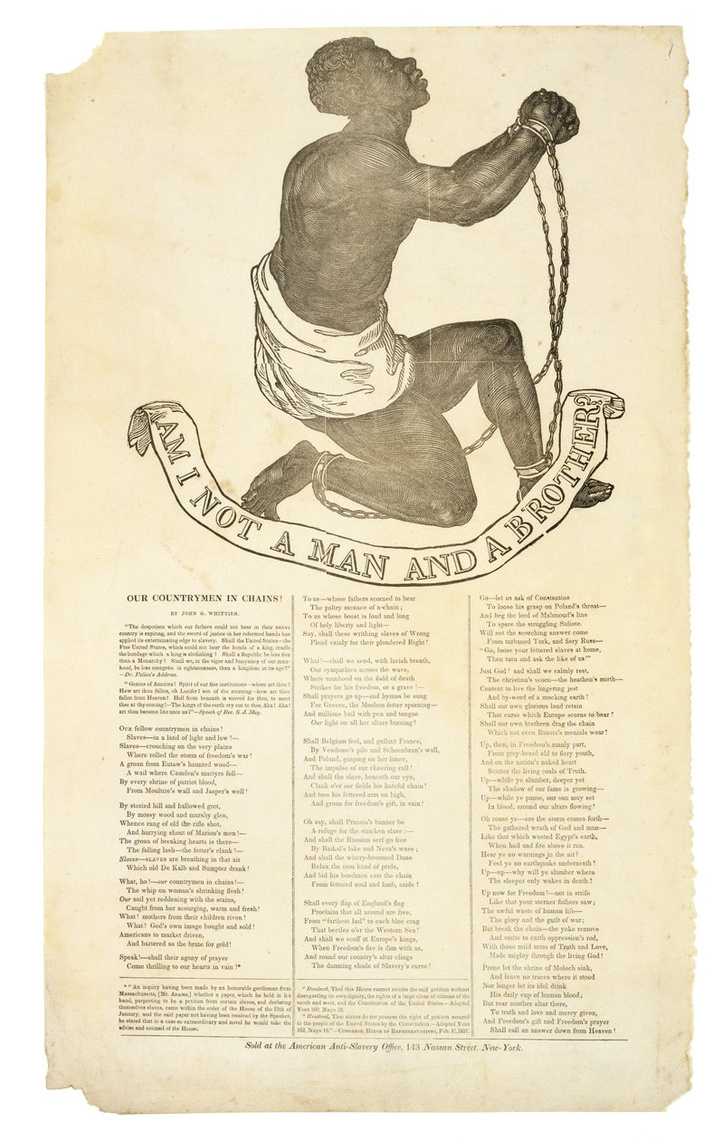 Am I Not a Man and a Brother?, c. 1837 by American School