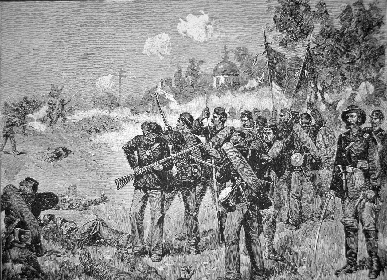 Battle of Gettysburg, At Close Quarters on the First Day by American School