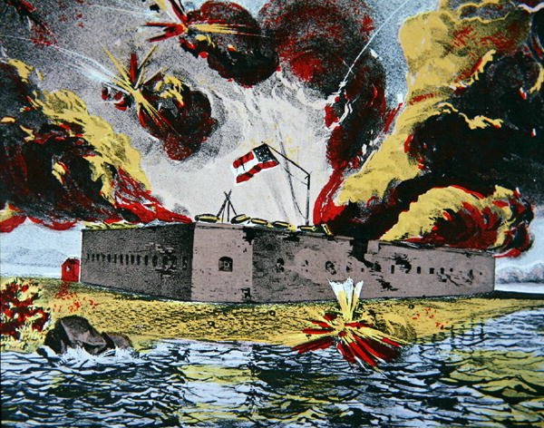 Bombardment of Fort Pulaski, Cockspur Island, Georgia by American School