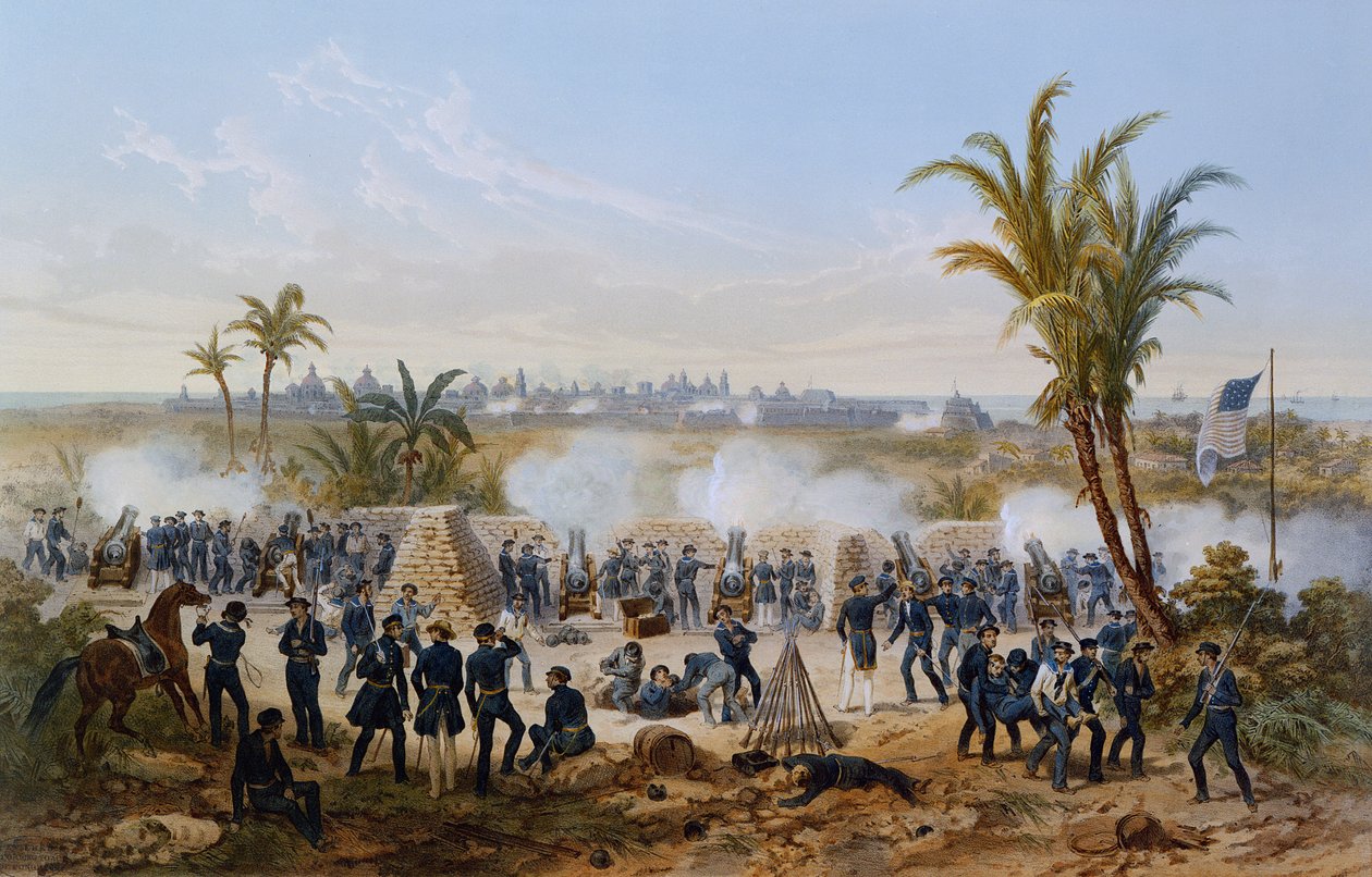 Bombardment of Veracruz, March 1847 by American School