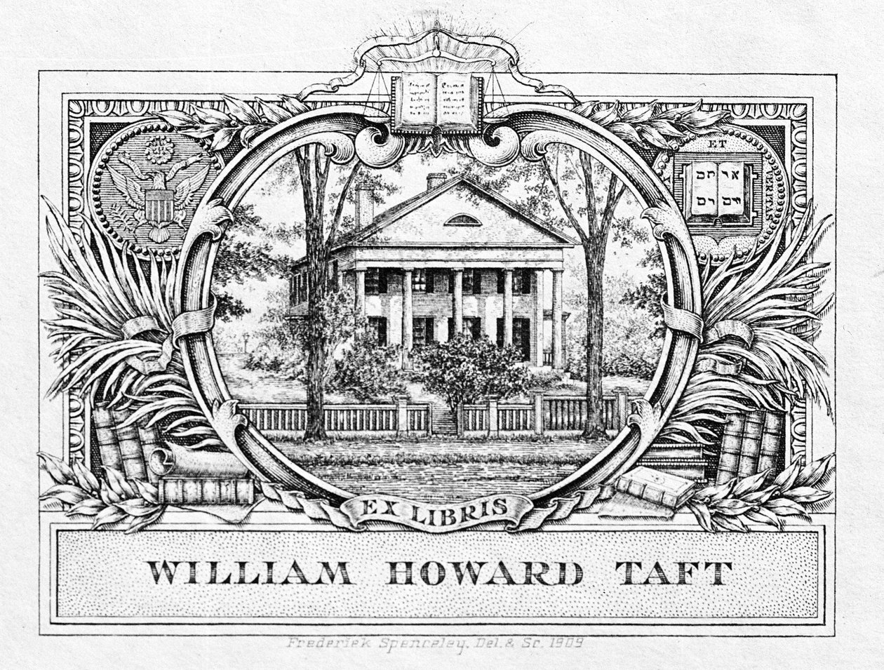 Bookplate of President William H. Taft (1857-1930) 1909 by American School