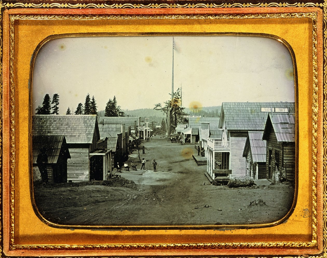 California Gold Mining Town by American School
