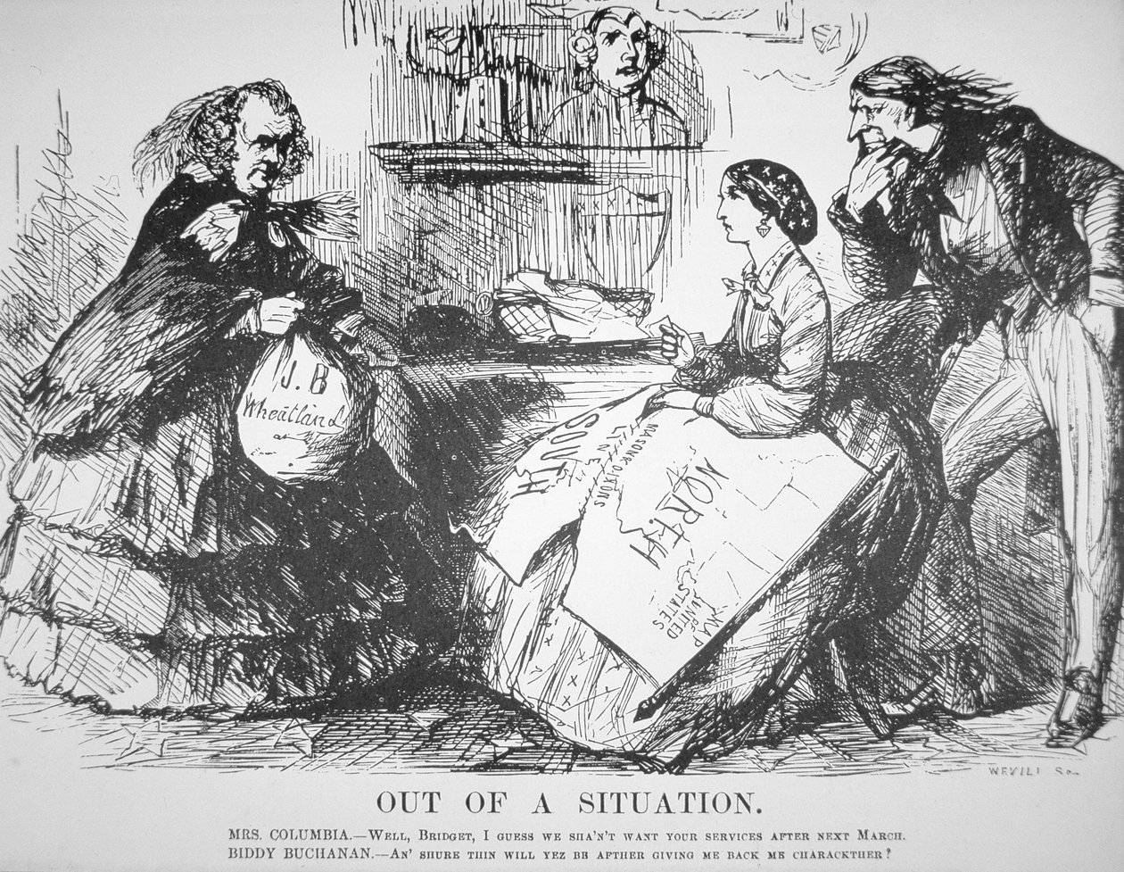 Cartoon in Vanity Fair Magazine satirizing the American people