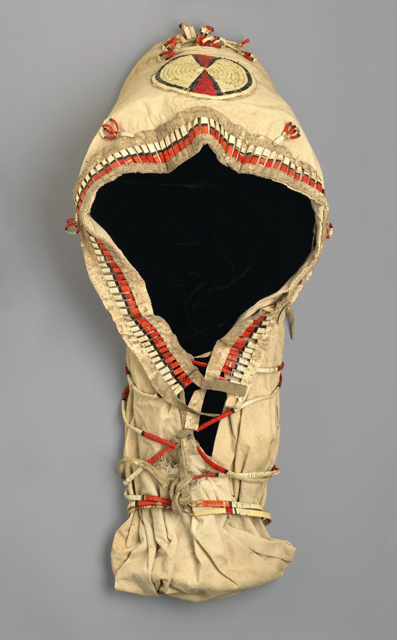 Cradle Board with Quill Work, Made by the Arapaho People by American School