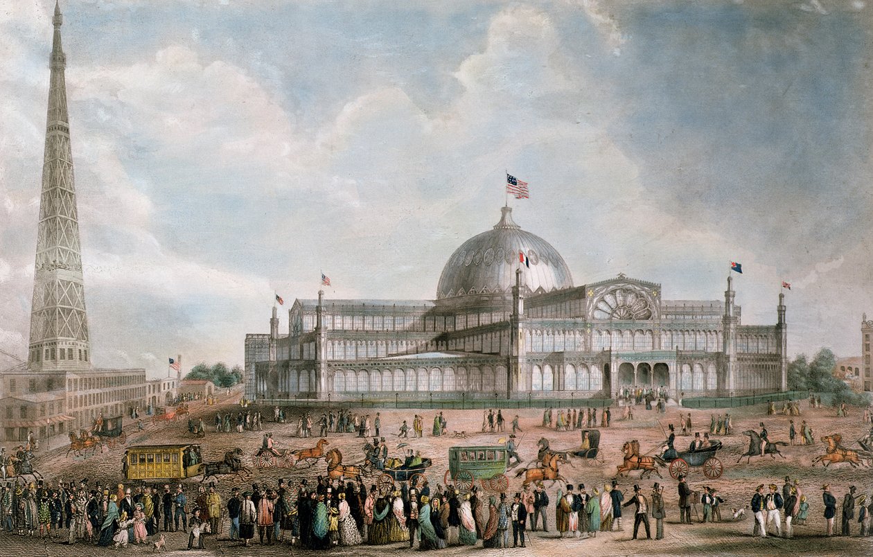 Exterior View of the New York Crystal Palace, 1853 by American School