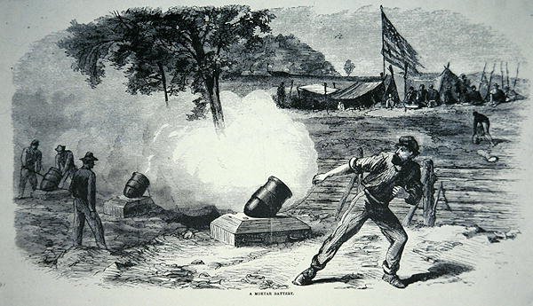 Federal Mortar Battery During the American Civil War by American School