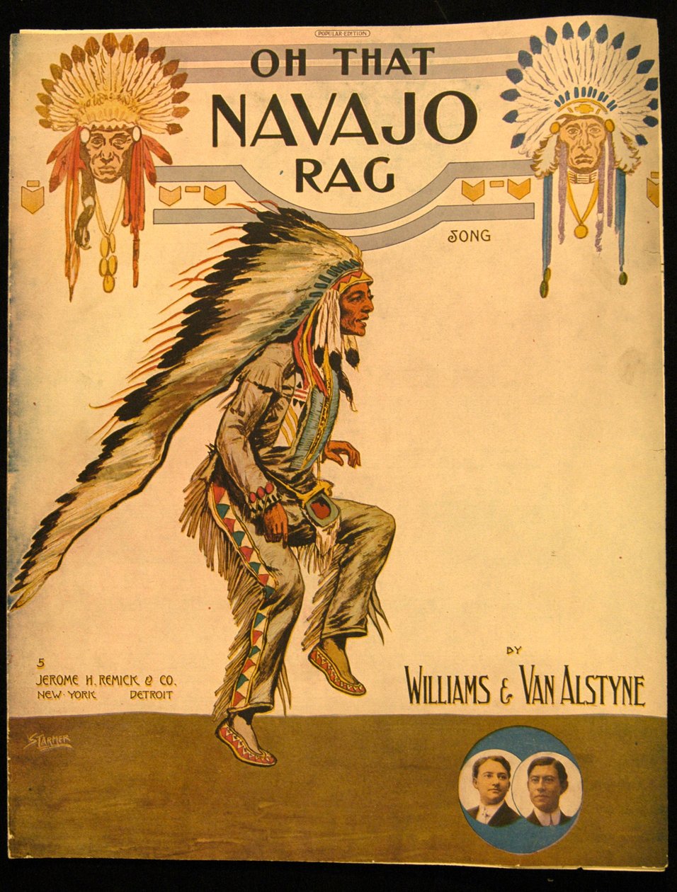 Front cover for Oh that Navajo Rag by Williams and Van Alstyne, c.1912 by American School