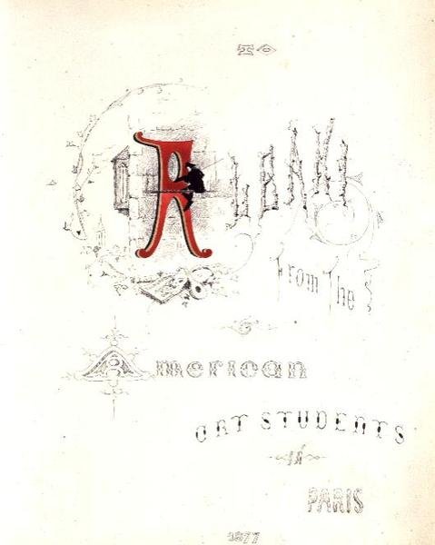 Frontispiece from an album dedicated to Albani from the American Art Students in Paris by American School