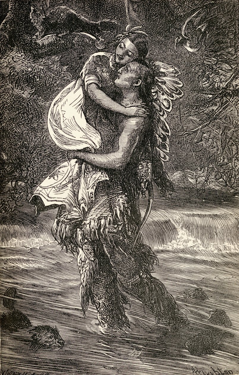 Hiawatha and Minnehaha, illustration from the poem 