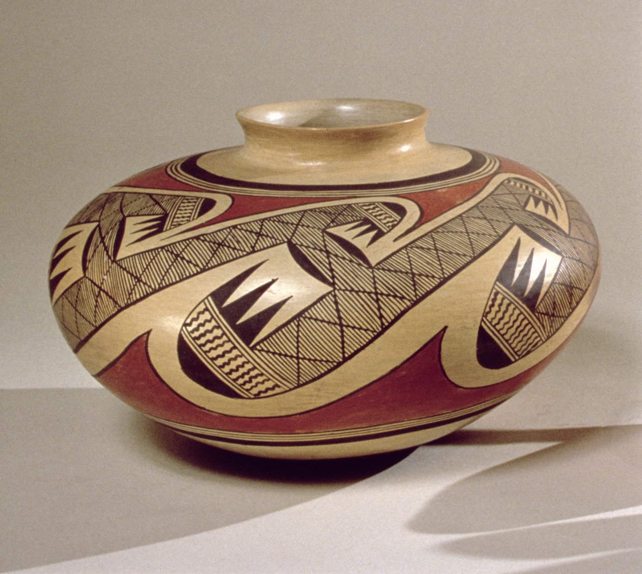 Hopi Bullware jar, from Arizona by American School