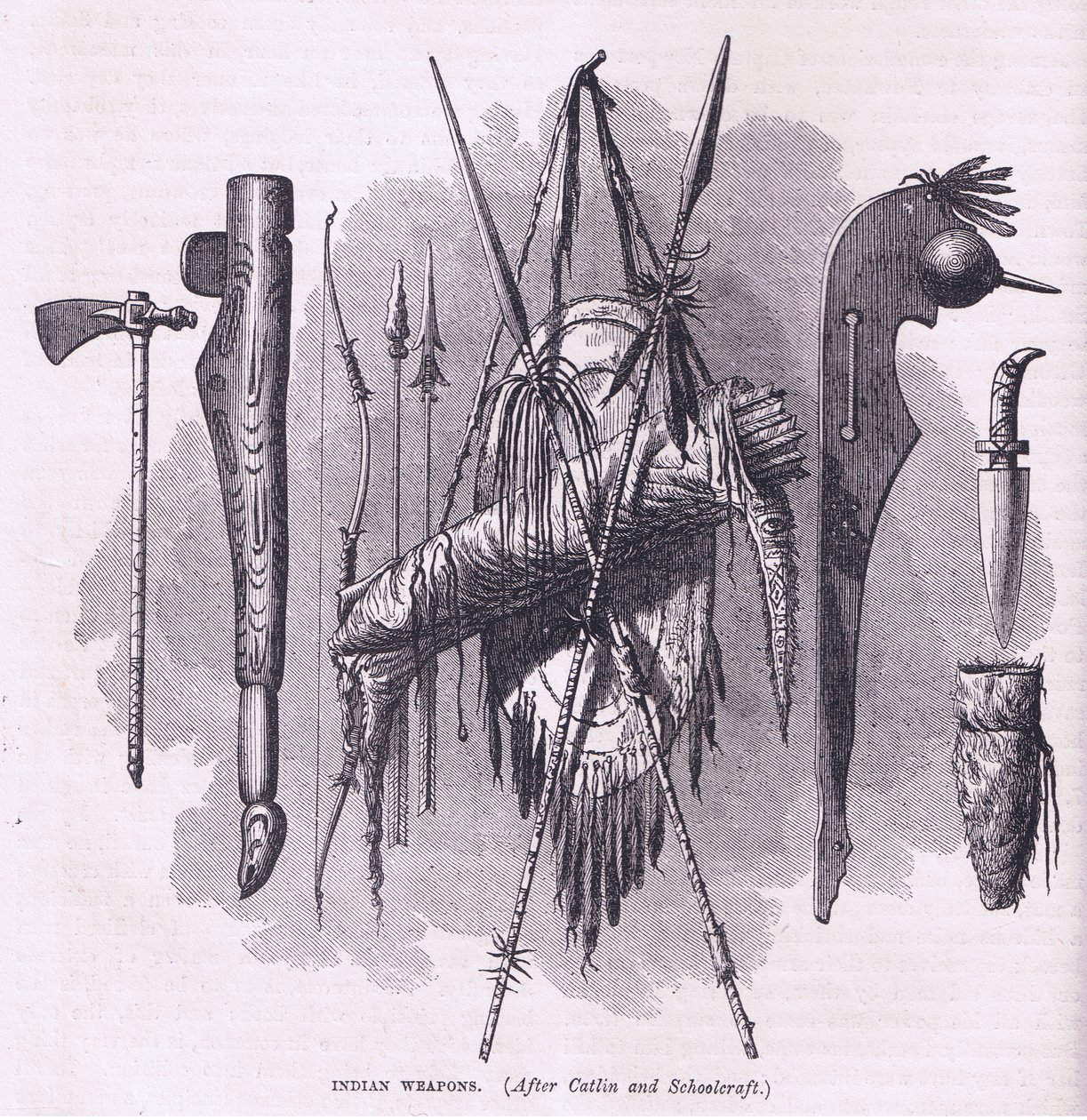 Indian weapons, illustration from Cassell