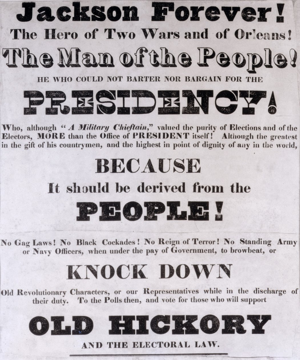 Jackson Forever, Presidential Campaign Poster by American School