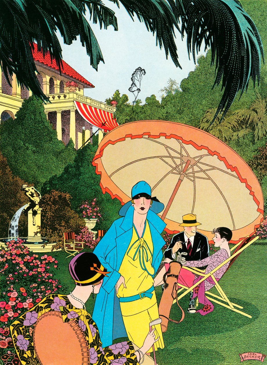 Lawn Party at a Mansion by American School