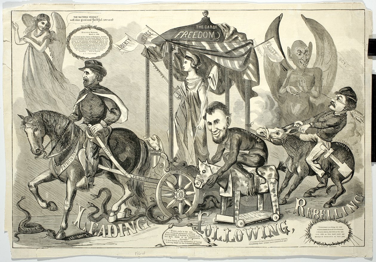 Leading, Following, Rebelling, 1864 by American School