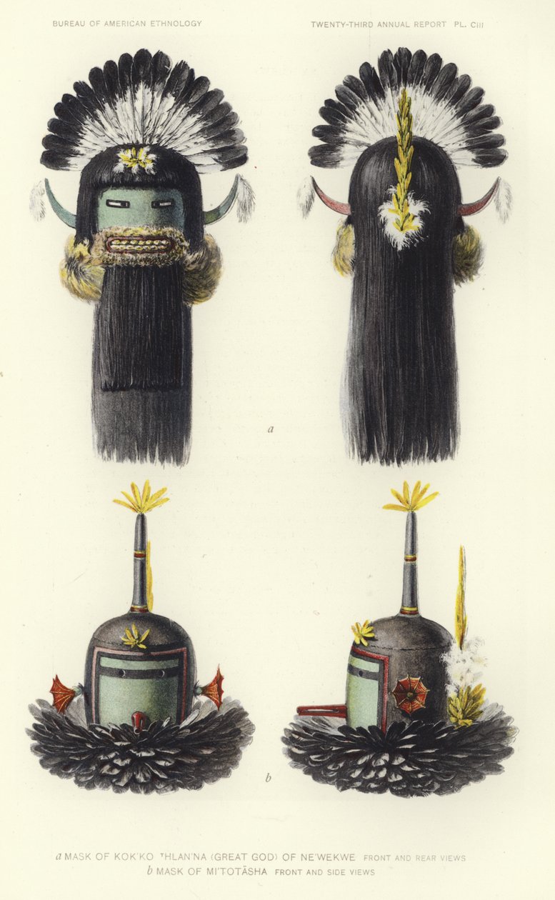 Mask of Kokko Thlanna (great god) of Newekwe by American School
