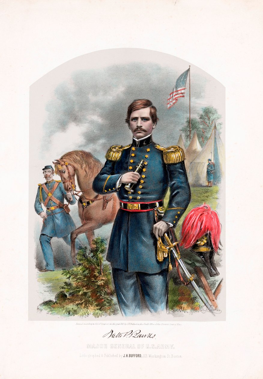 Nathaniel P. Banks, Major General of U.S. Army by American School