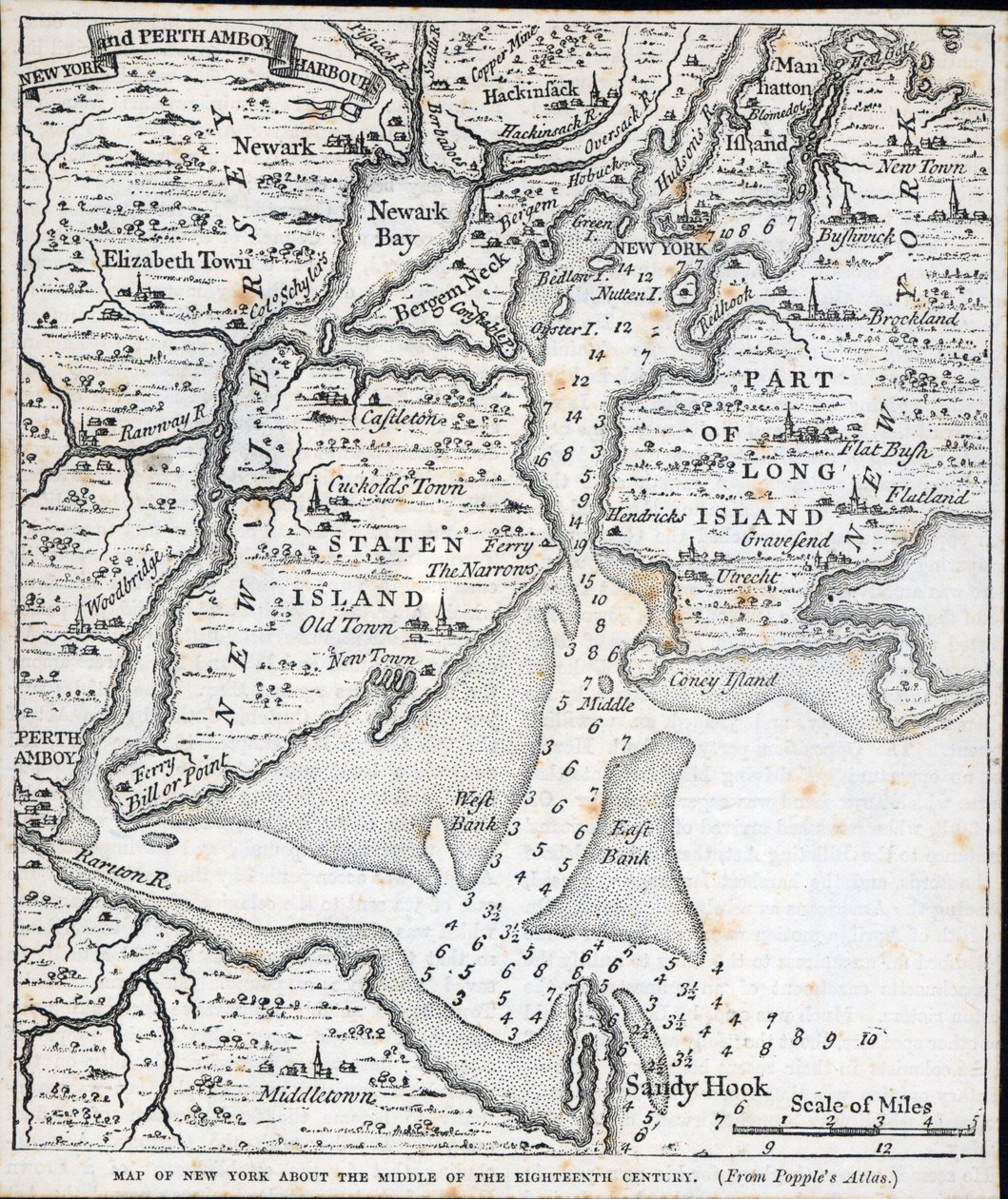 New York in the middle of the 18th century by American School