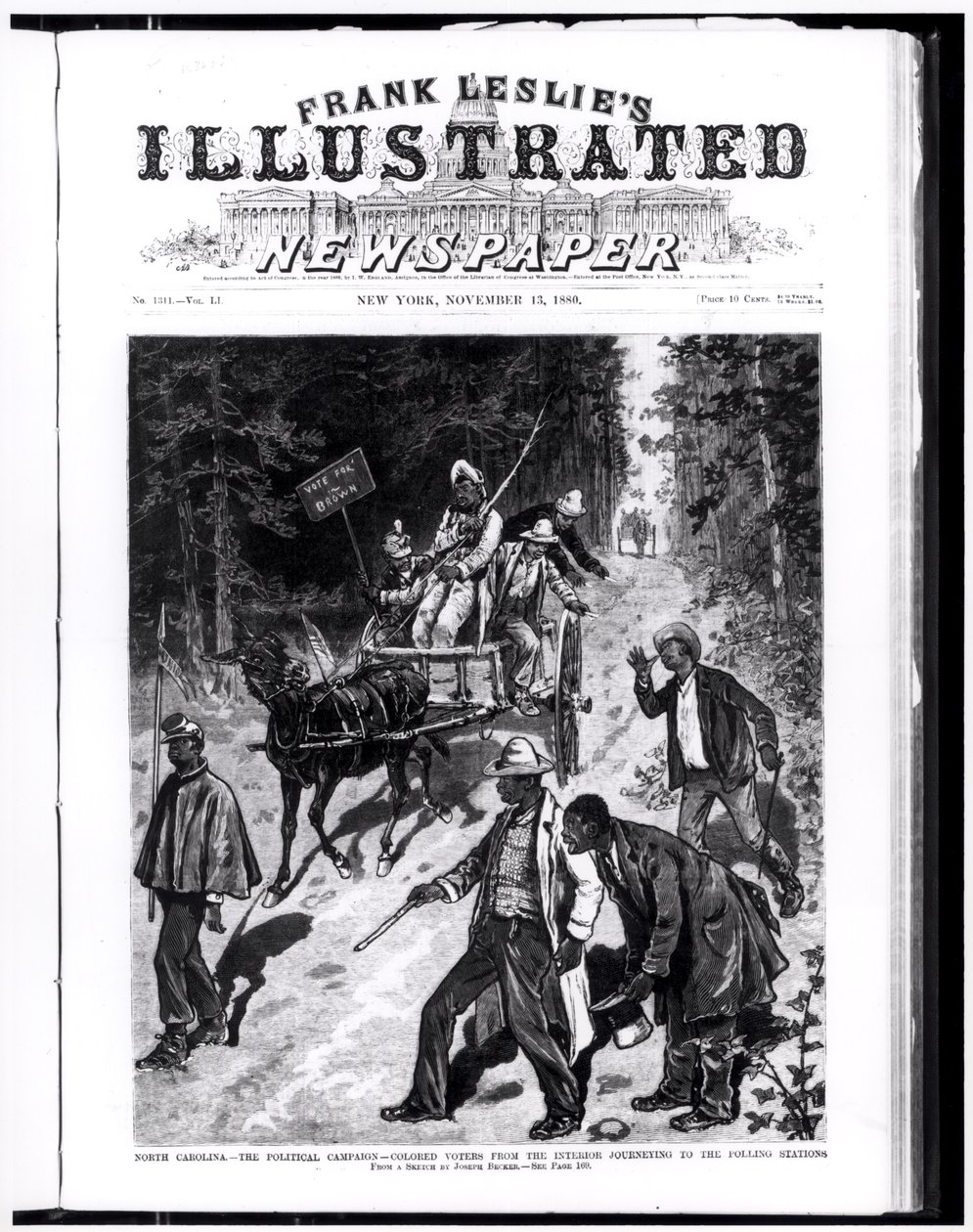 North Carolina, the Political Campaign: Colored Voters from the Interior Journeying to the Polling Stations, from 