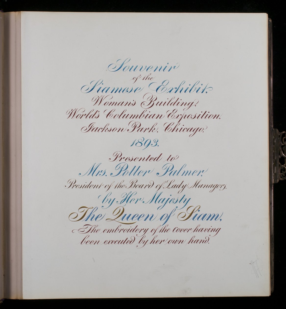 Page in photograph album by American School