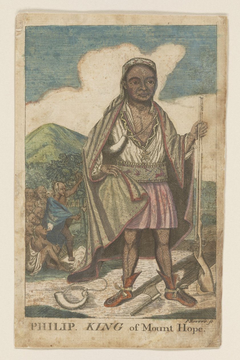 Phillip, King of Mount Hope, pub. 1772 by American School