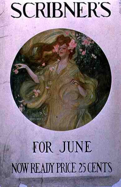Poster advertising the June edition of 'Scribner's Magazine'