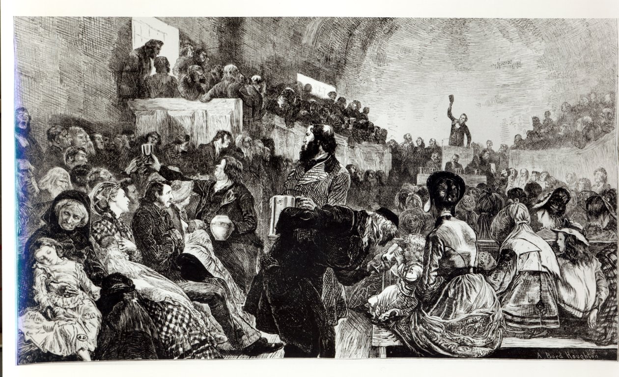 Service in the Mormon Tabernacle in Salt Lake City, 1871 by American School