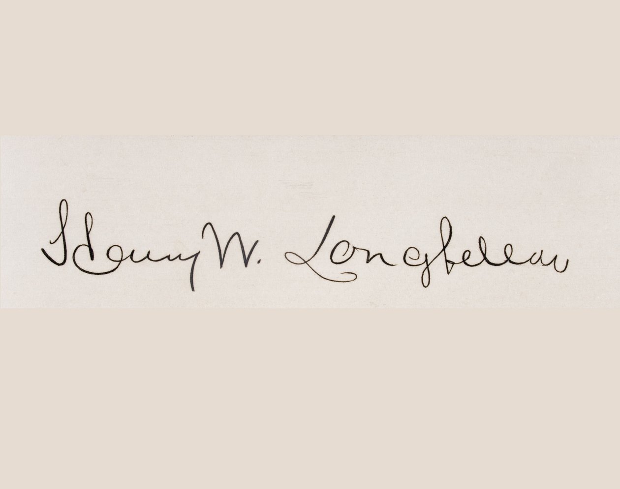 Signature of Henry Wadsworth Longfellow by American School