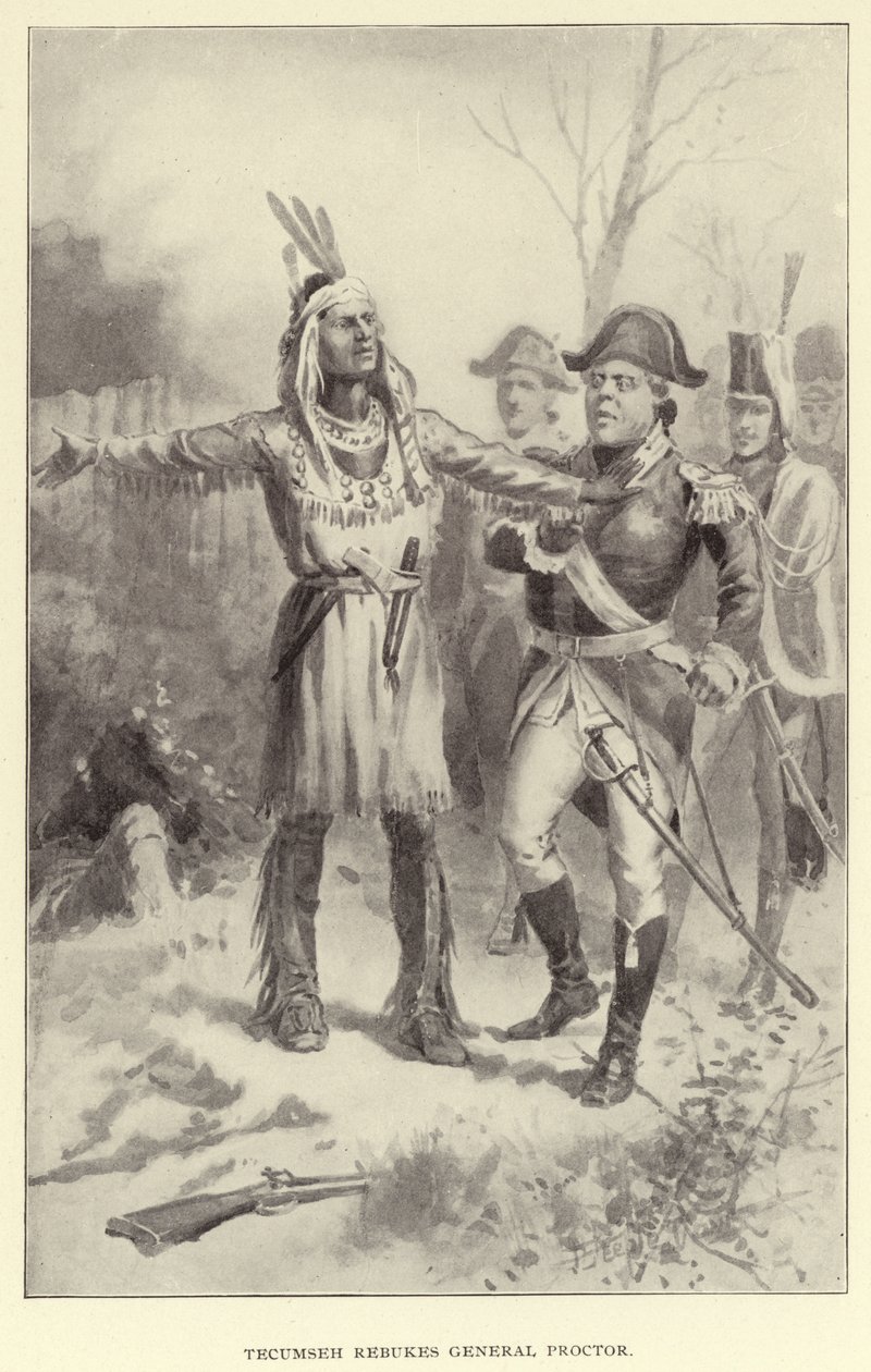 Tecumseh Rebukes General Proctor by American School