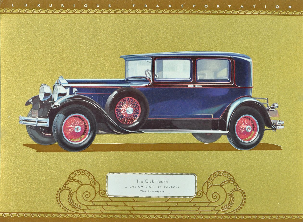 The Club Sedan, A Custom Eight by Packard, pub.1930 by American School