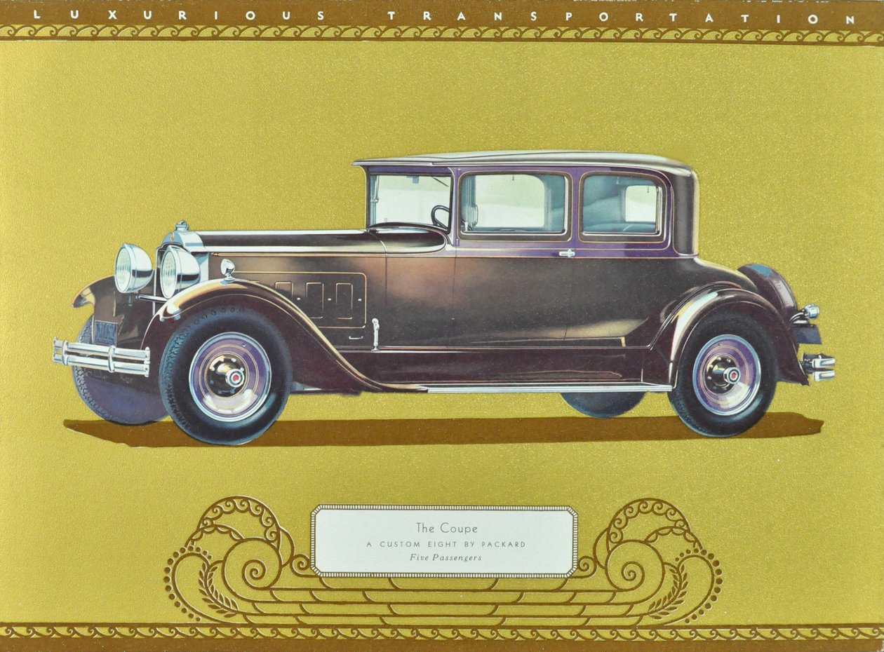 The Coupe, A Custom Eight by Packard, pub.1930 by American School