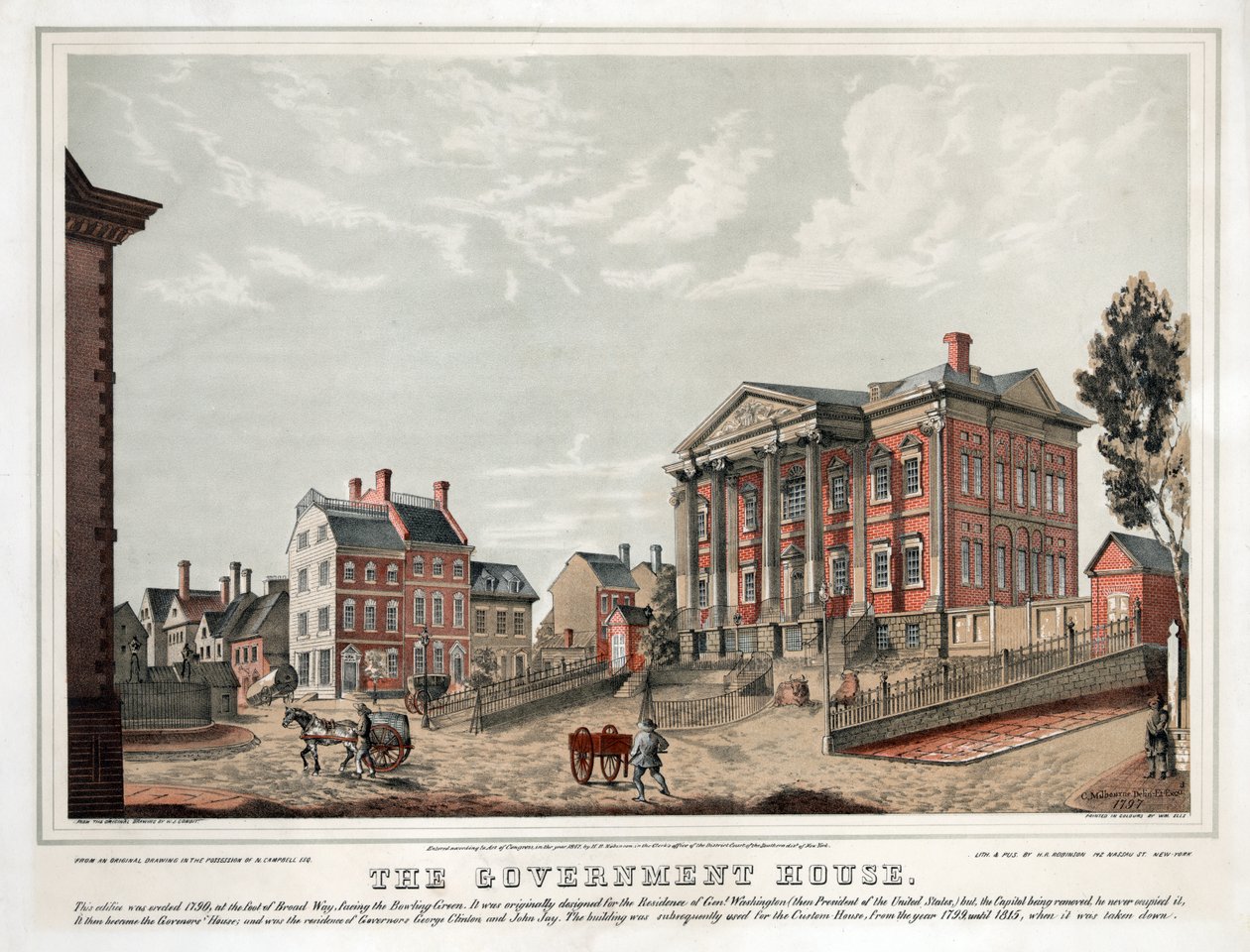 The Government House, pub. 1847 by American School