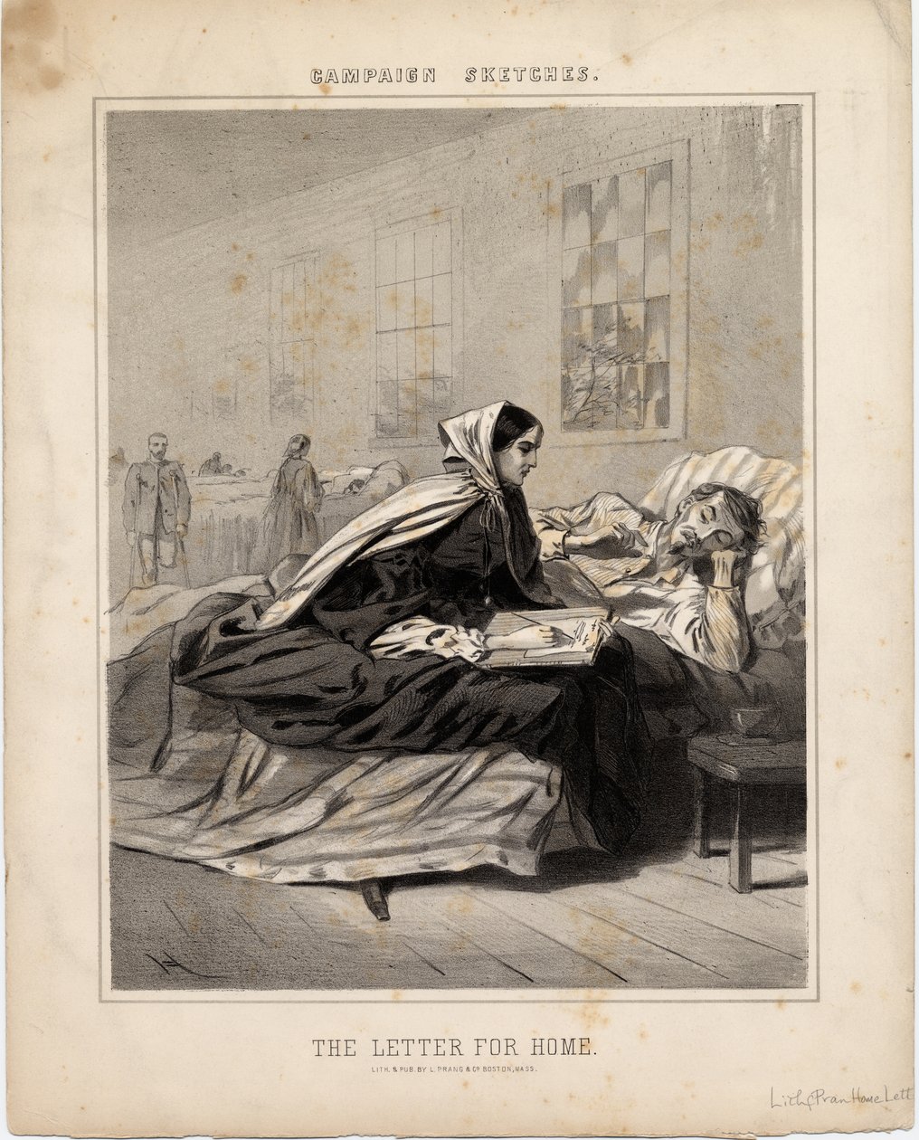 The Letter for Home (Illustration from Campaign Sketches) by American School