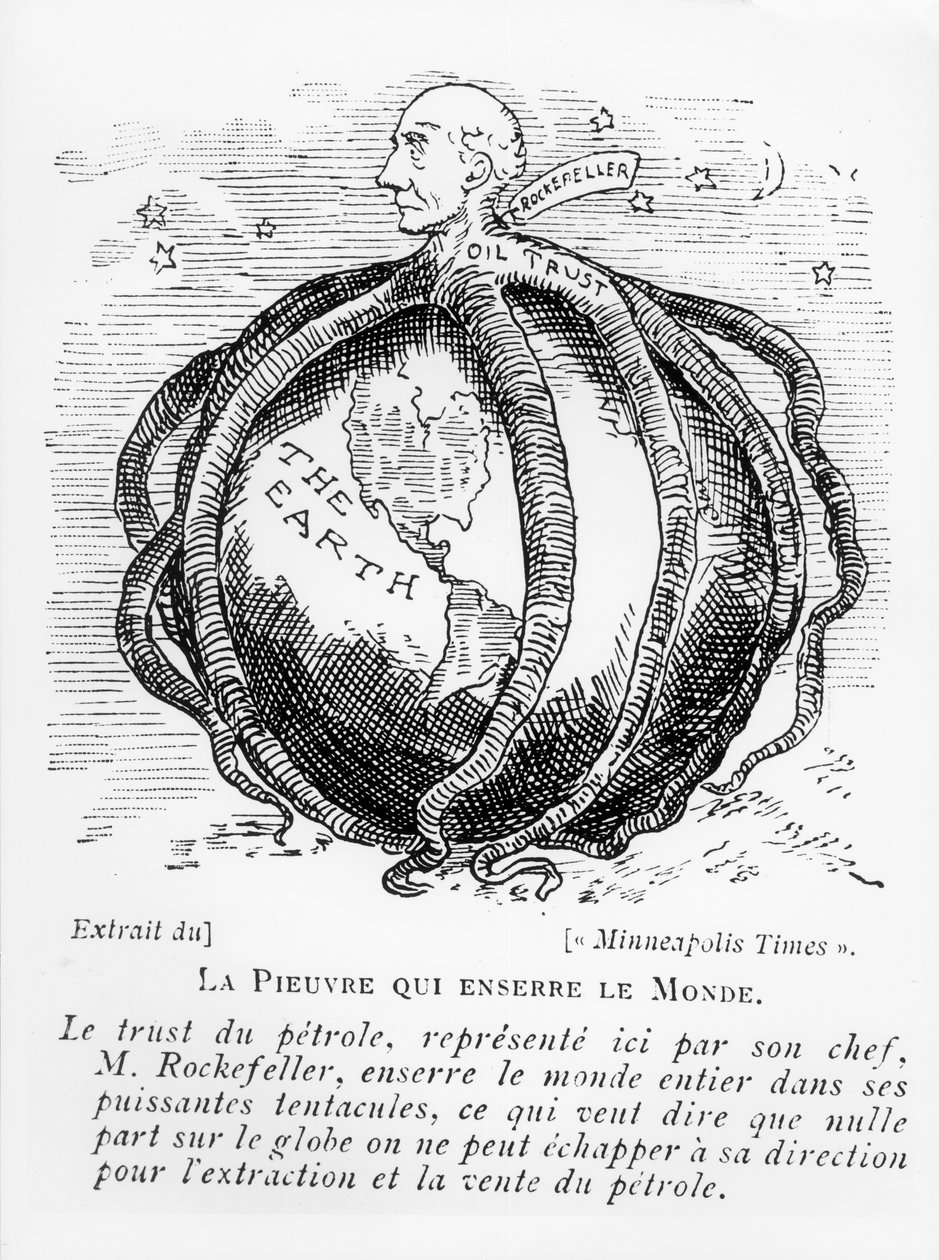 The Octopus Who Strangles the World, cartoon from The Minneapolis Times, reproduced in Lectures Pour Tous, 1902-03 by American School