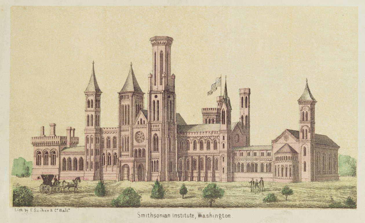 The Smithsonian Institute, Washington, published by E. Sachse by American School