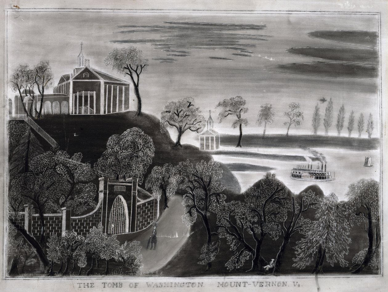 The Tomb of Washington, Mount Vernon, Va., after 1807 by American School