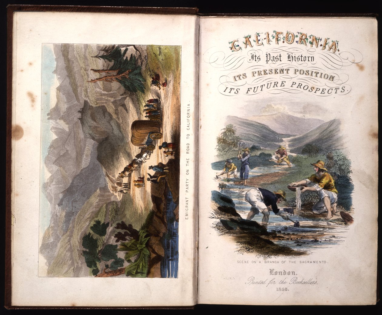 Title Page of California, its past history, its present position, its future prospects by G.A. Fleming, 1850 by American School