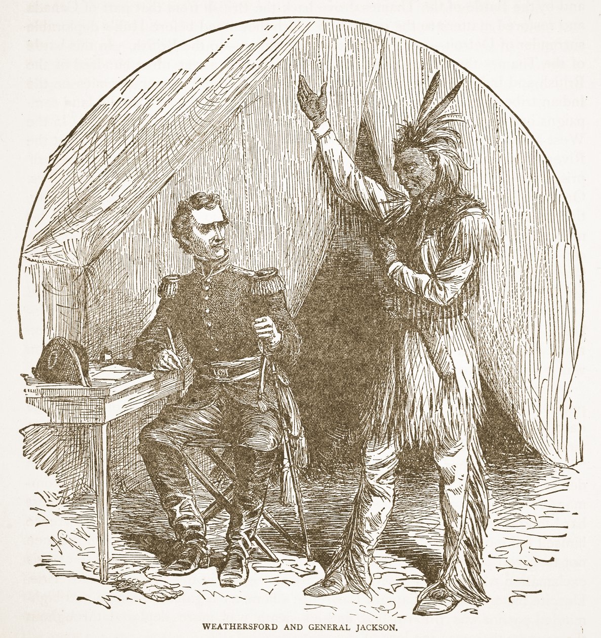 Weathersford and General Jackson, from a book published 1896 by American School