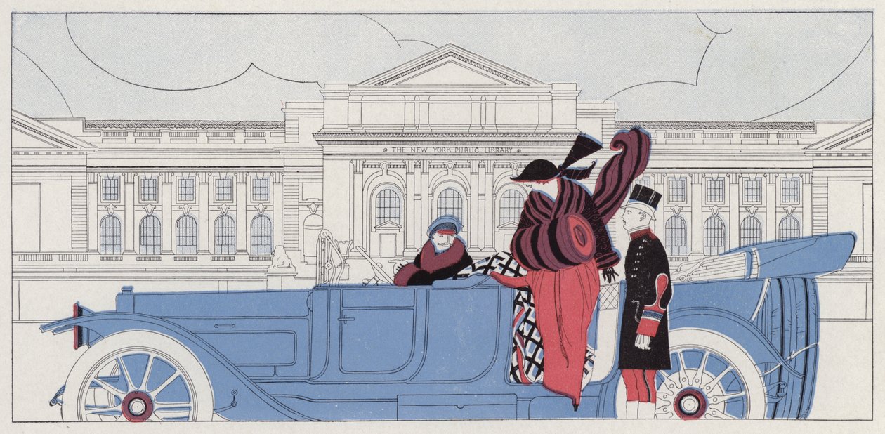 Woman Falling in Love with Her Chauffeur, a Scene from the Short Story, Taking Chances, by J A Waldron by American School