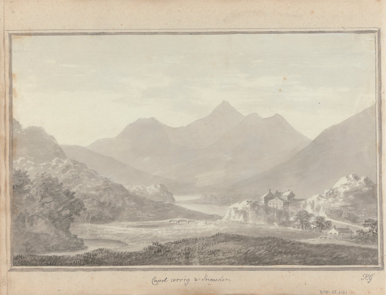 Views in England, Scotland and Wales: Capel Cerrig and Snowdon by Amos Green