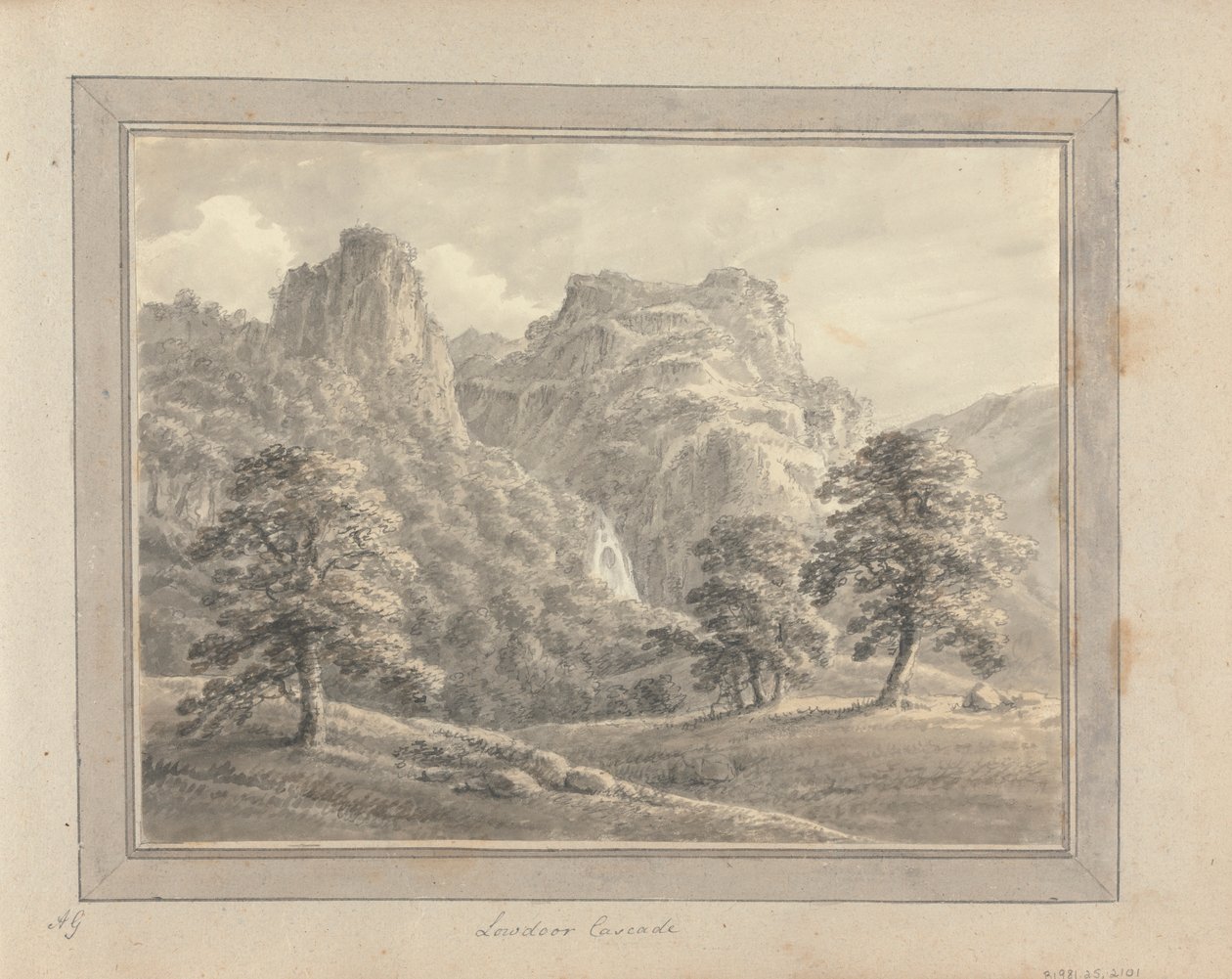 Views in England, Scotland and Wales: Tour in Scotland; Lowdoor Cascade by Amos Green