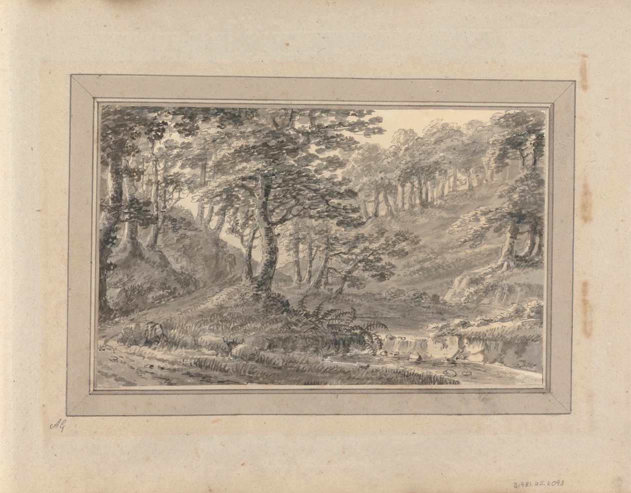 Views in England, Scotland and Wales: Tour in Scotland; Wooded Landscape with Stream, near Syburn? by Amos Green