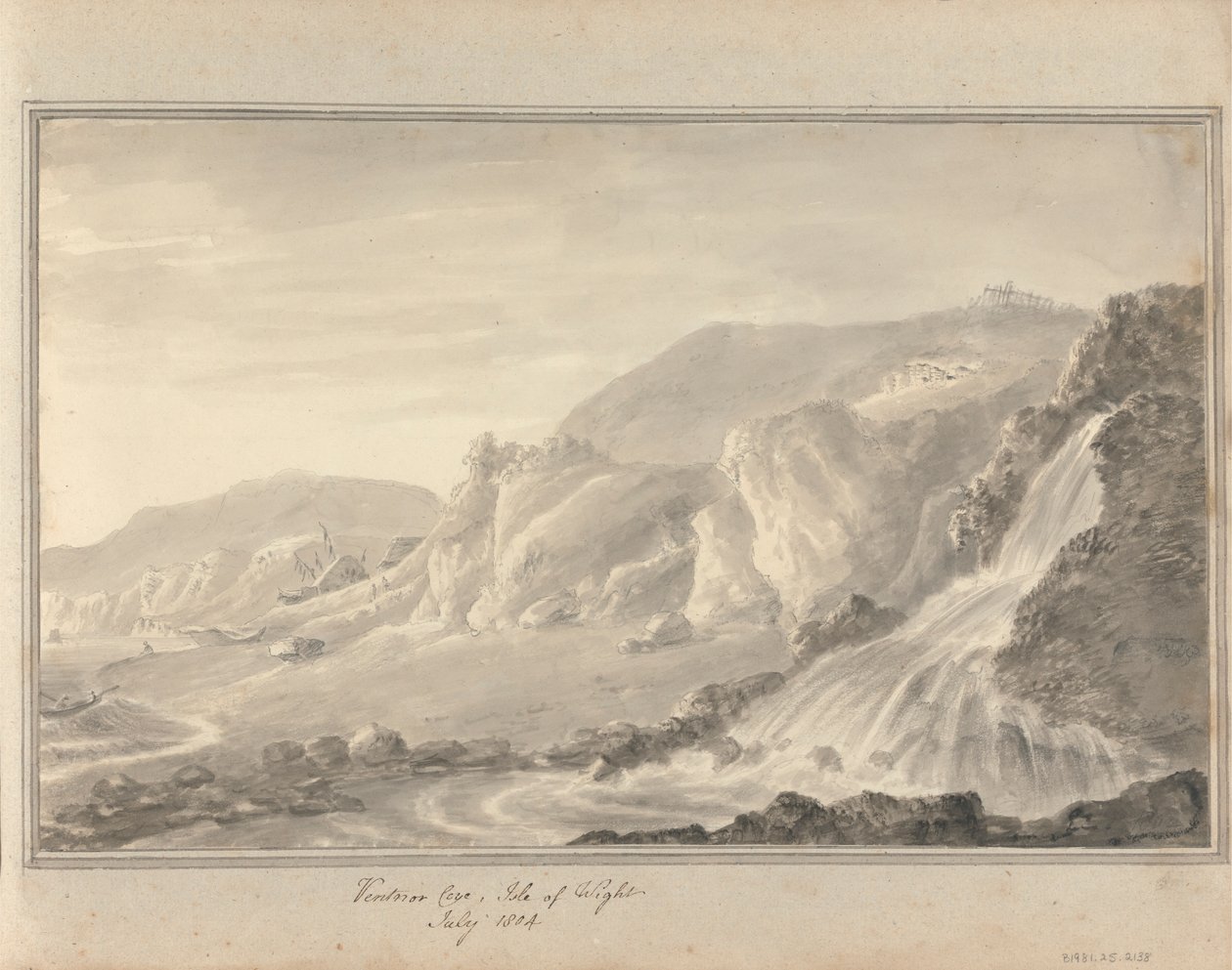 Ventnor Cove, Isle of Wight, July 1804 by Amos Green