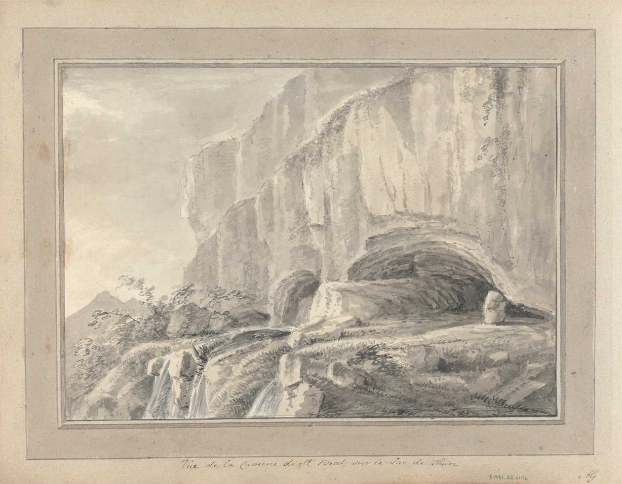 Views in England, Scotland and Wales: Vue de la Caverne de St. Beat, sur le Lac De Thun by Amos Green