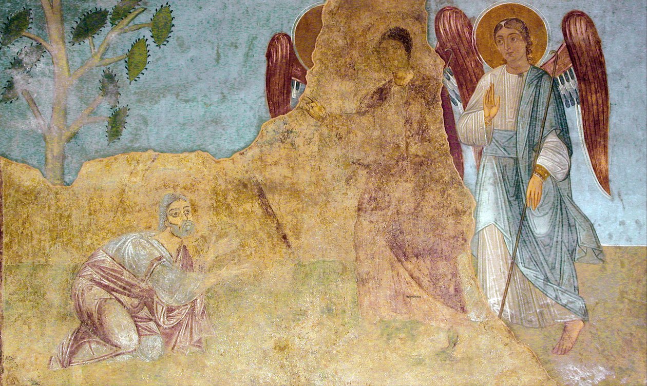 The Hospitality of Abraham Old Testament Trinity by Ancient Russian frescos
