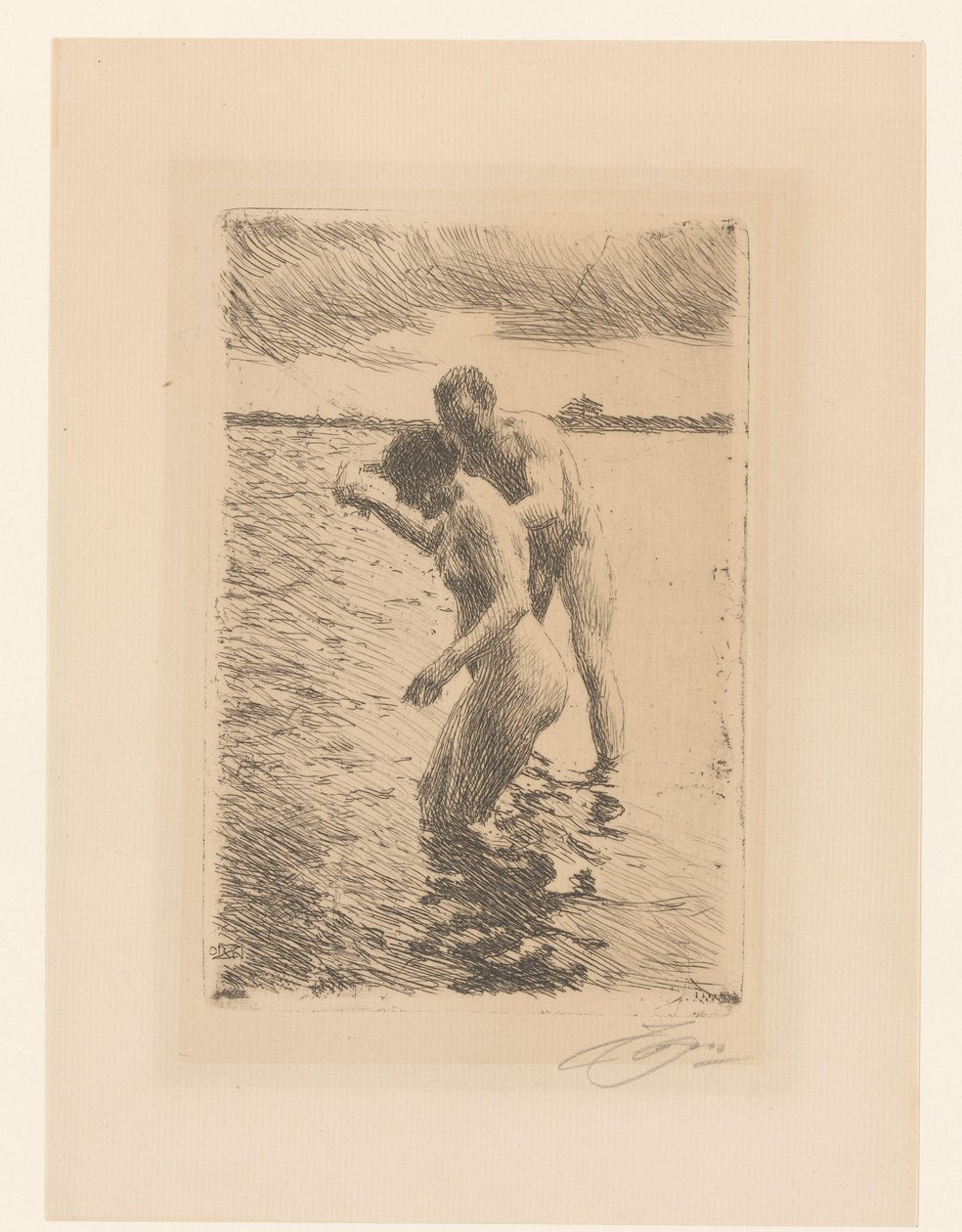 The Pilot by Anders Leonard Zorn (signed by artist)