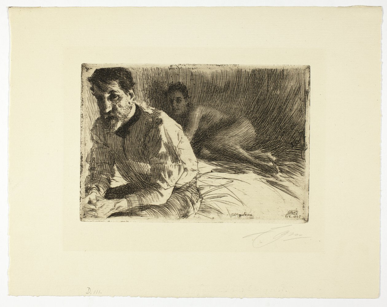 Augustus Saint Gaudens II (Saint Gaudens and His Model) by Anders Leonard Zorn