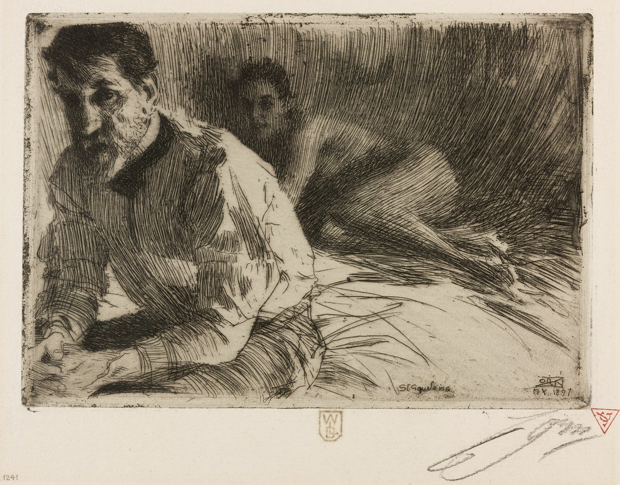 Augustus Saint Gaudens II (Saint Gaudens and his model) by Anders Leonard Zorn