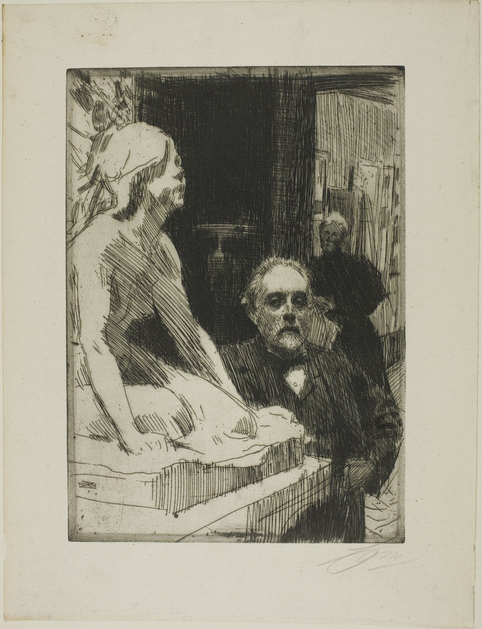 Pontus Fürstenberg and his Wife (standing near Hasselberg