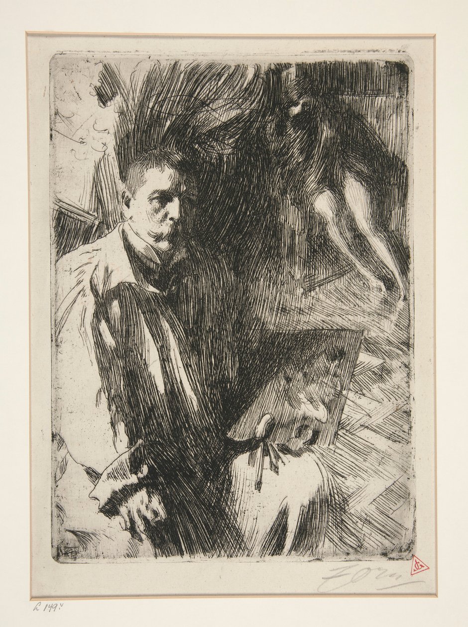 Self-Portrait with Model II by Anders Leonard Zorn